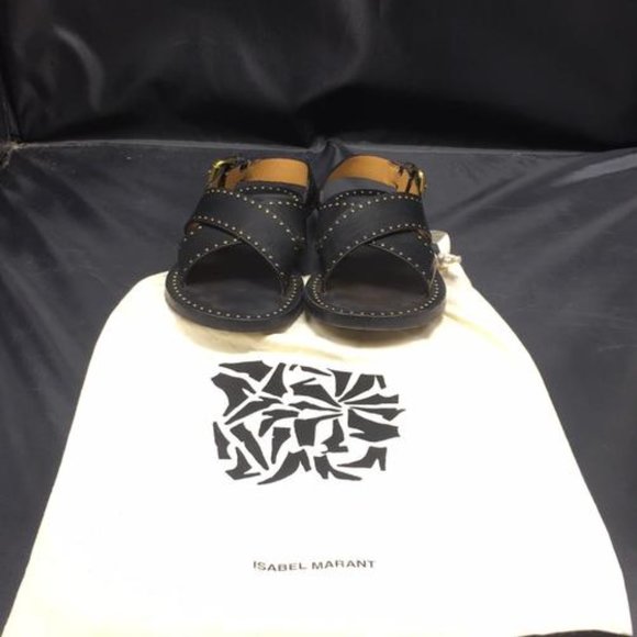 Isabel Marant Jane studded crossover-strap leather sandals - Picture 13 of 13